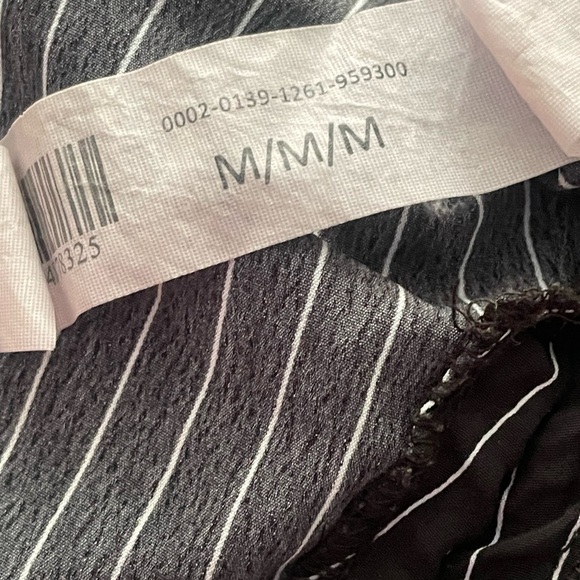 Chic Black Striped Button-Up Shirt with side draw strings - Picture 7 of 8